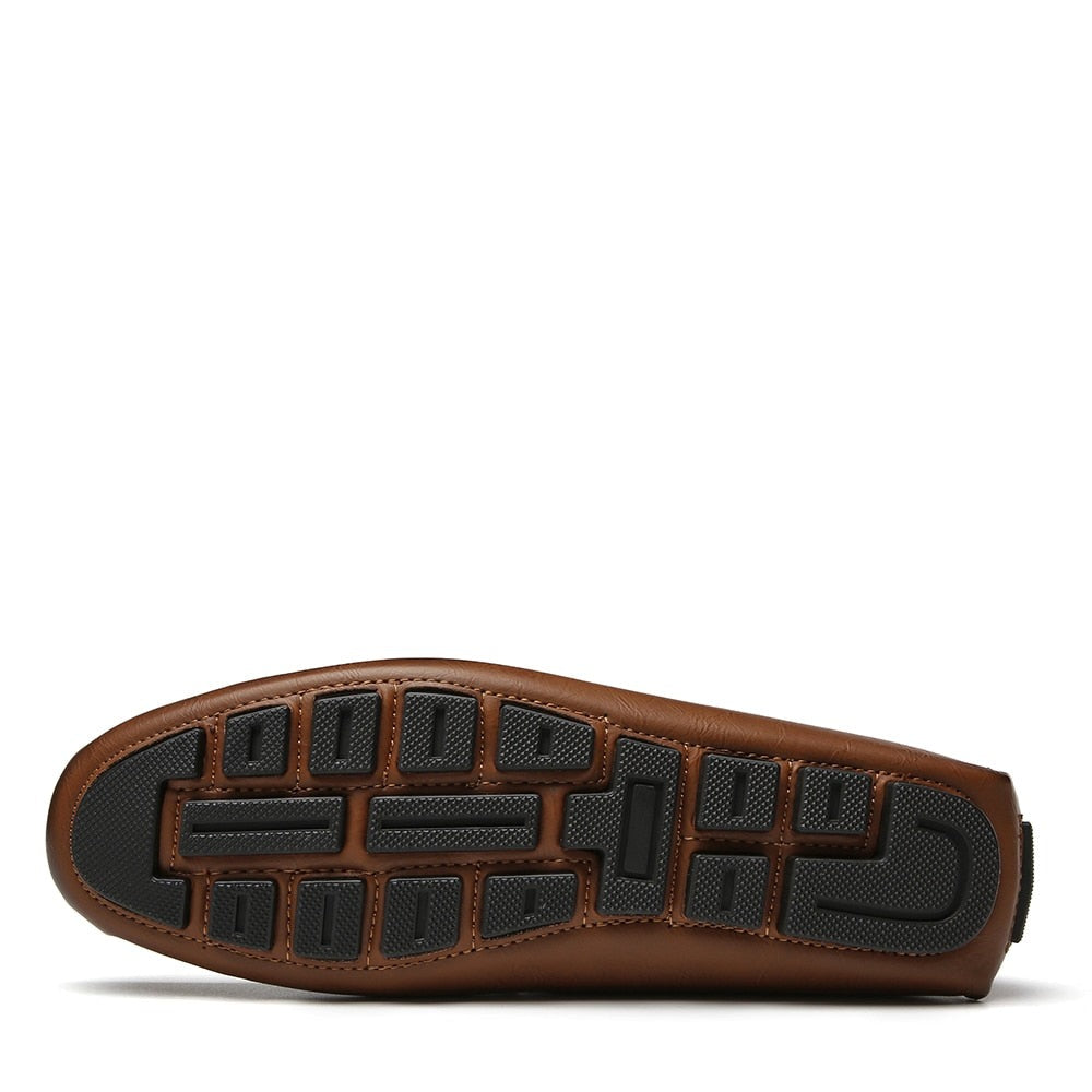 Mocassim Couro Genuíno Antiderrapante Masculino
