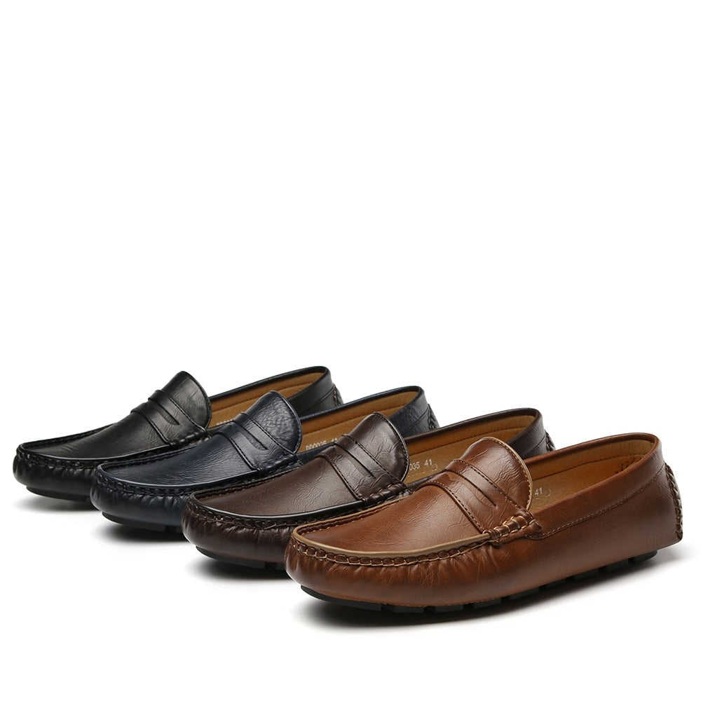 Mocassim Couro Genuíno Antiderrapante Masculino