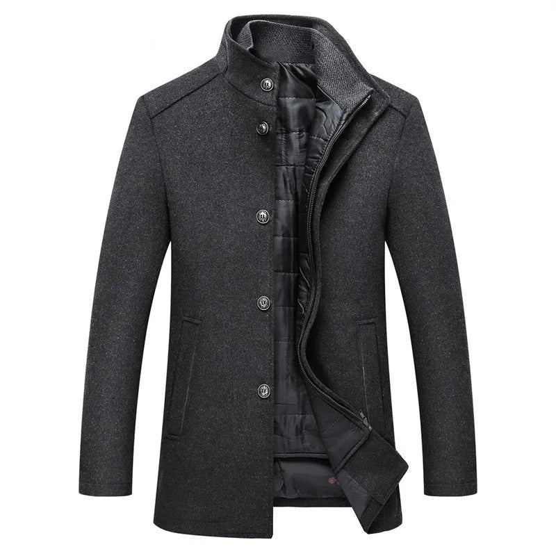 Casaco Trench Coat Masculino de Lã Grife Sampaio®